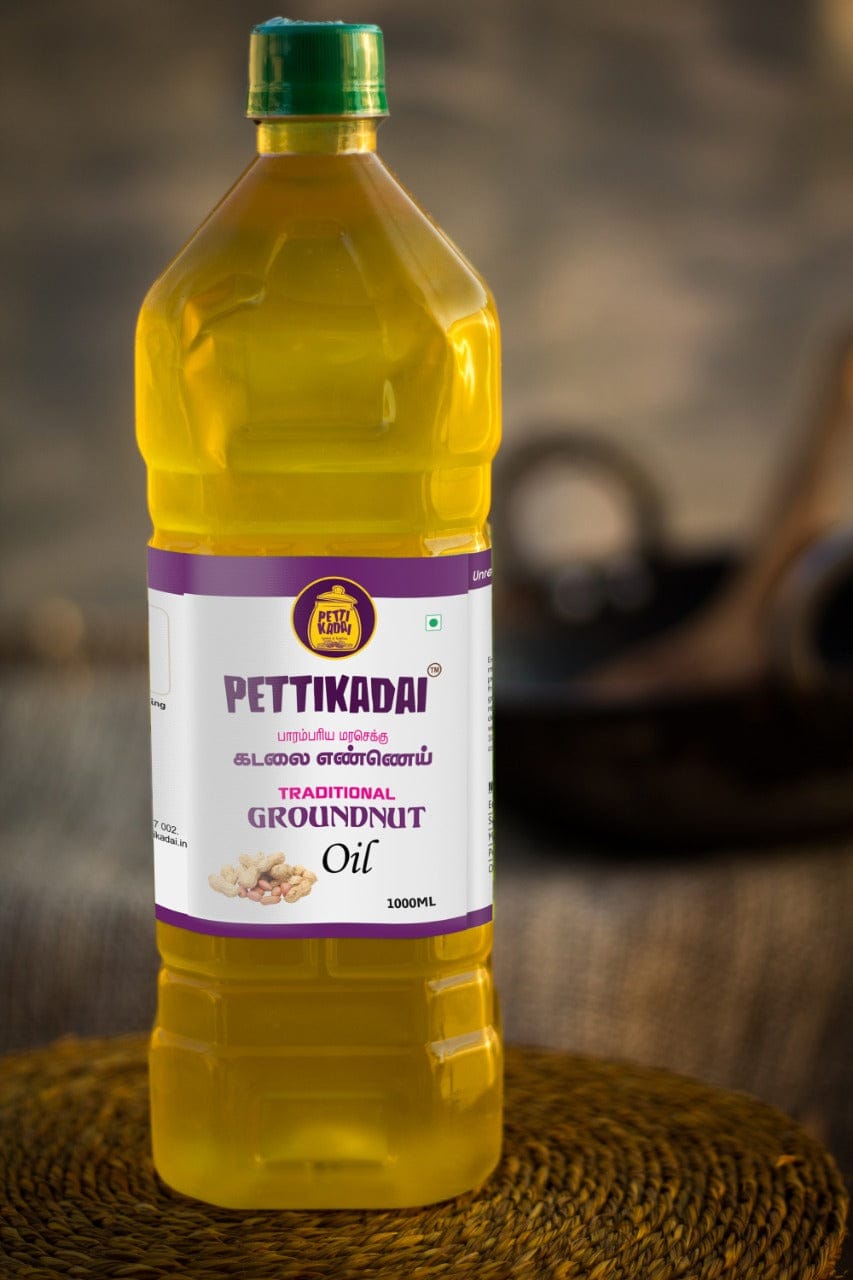 Groundnut Oil 1L -Pettikadai Wood Pressed
