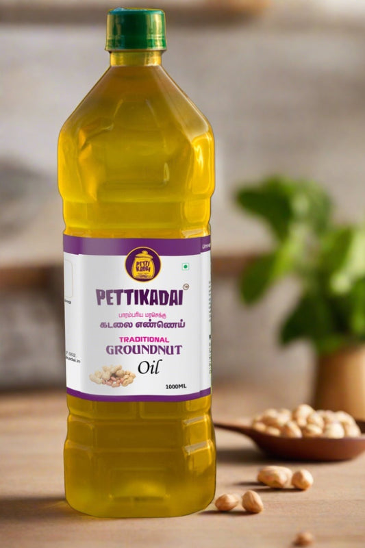 Groundnut Oil 1L -Pettikadai Wood Pressed