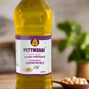 Groundnut Oil 1L -Pettikadai Wood Pressed